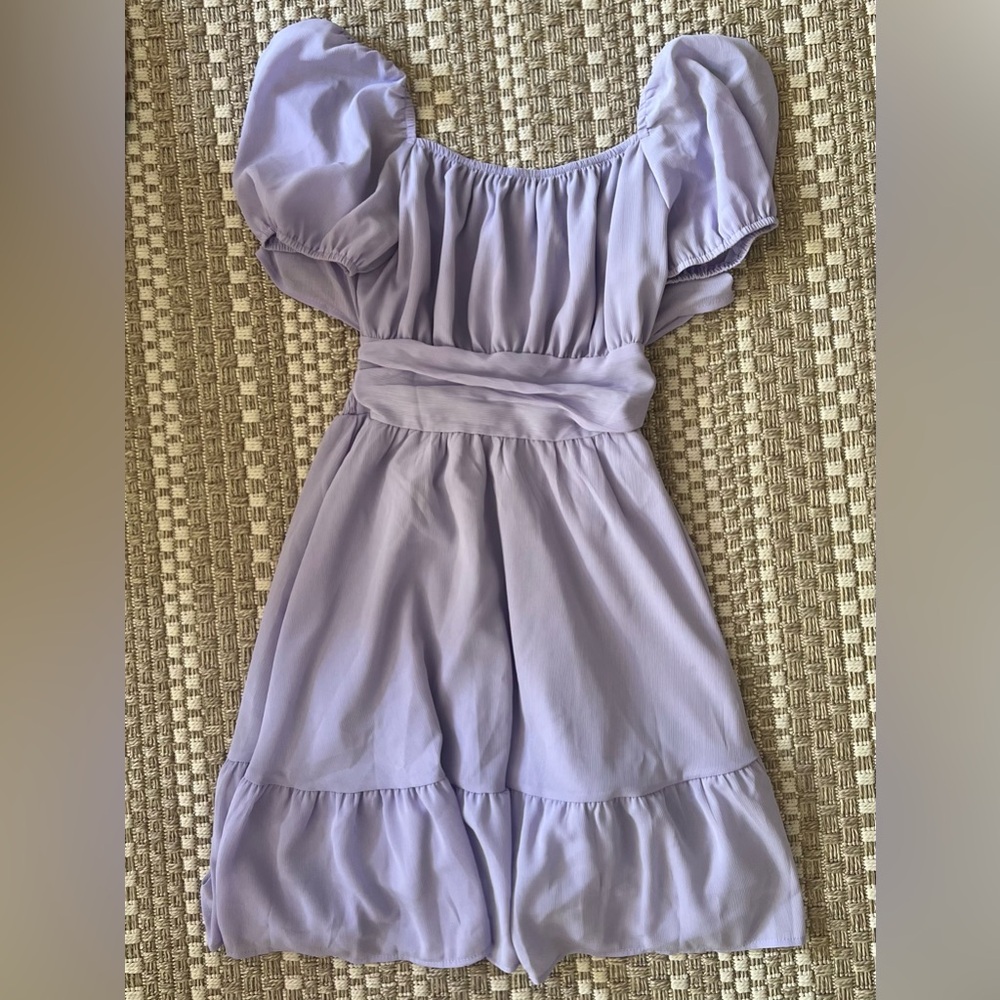 Elegant Lavender Mini Dress